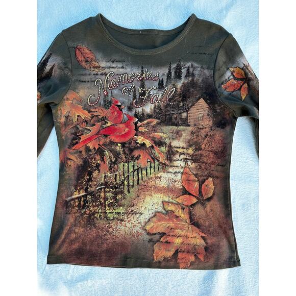 Y2K Top Fall Autumn RusticLuxury Ephemera FarmCore Rustic Grunge Gypsy Biker - Picture 10 of 13